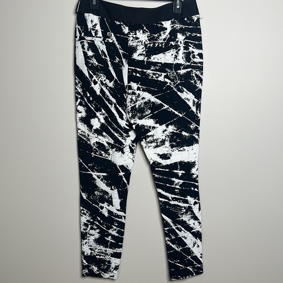 HELMUT LANG Abstract Marble Jogger Style Black White Pants - Picture 3 of 7